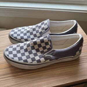 Grey/White Checkered Vans